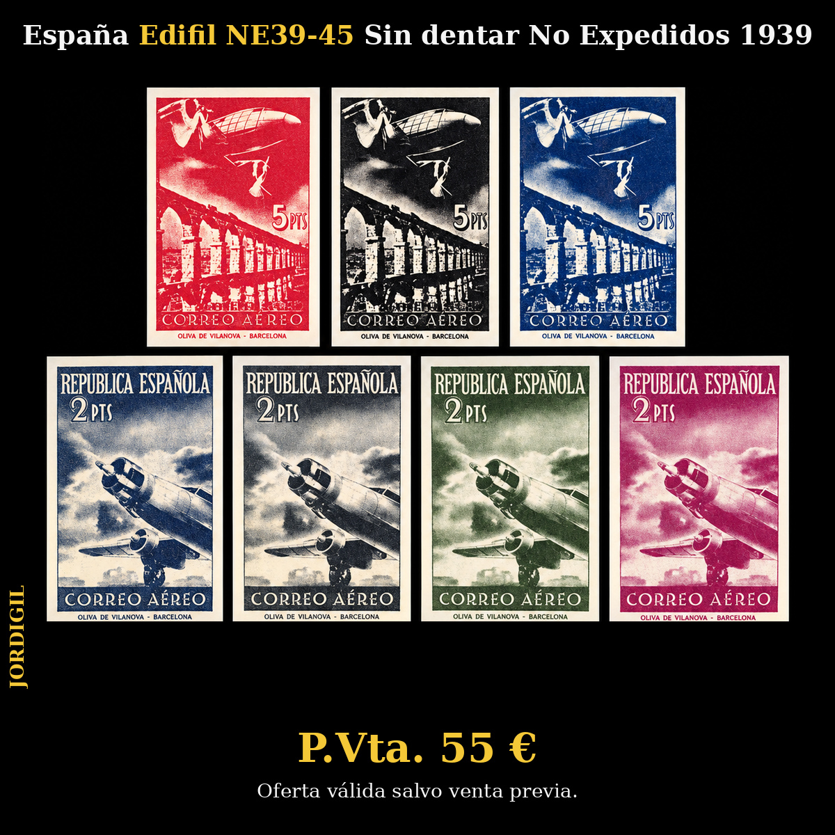 España · Edifil NE39-45 Sin dentar · 95 €